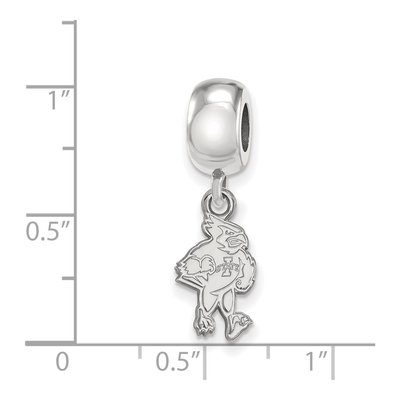 Iowa State University Sterling Silver Small Cardinal Dangle Bead – view 3