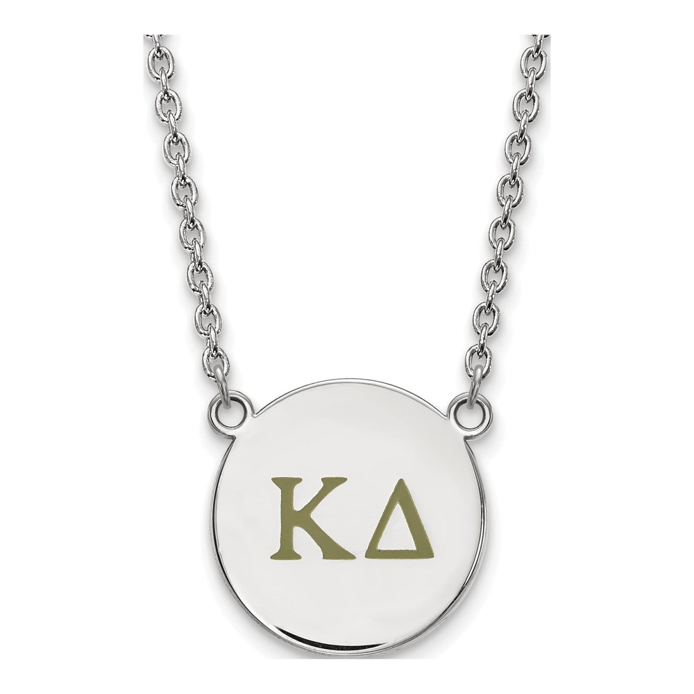 Kappa Delta Sterling Silver Enamel Necklace, 18"