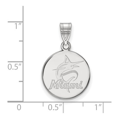 Miami Marlins Sterling Silver Disc Pendant – view 2