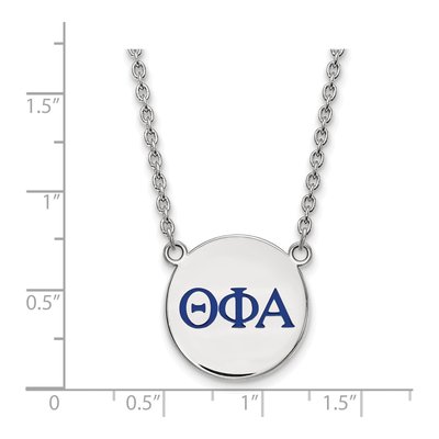Theta Phi Alpha Sterling Silver Large Enamel Necklace – view 2