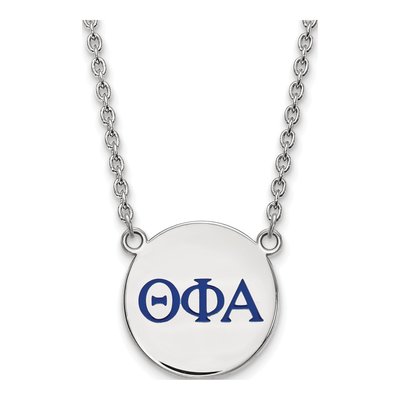 Theta Phi Alpha Sterling Silver Large Enamel Necklace