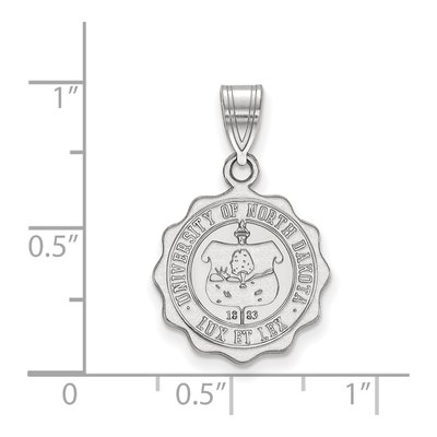 University of North Dakota Sterling Silver Medium Crest Pendant – view 2