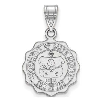 University of North Dakota Sterling Silver Medium Crest Pendant