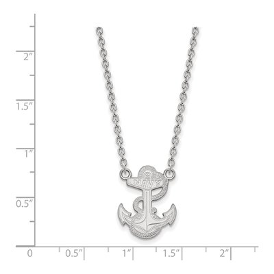 United States Naval Academy Sterling Silver Large US Anchor Pendant Necklace – view 2