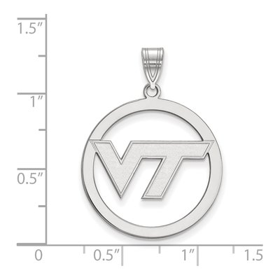 Virginia Tech Sterling Silver Extra Large Pendant – view 2