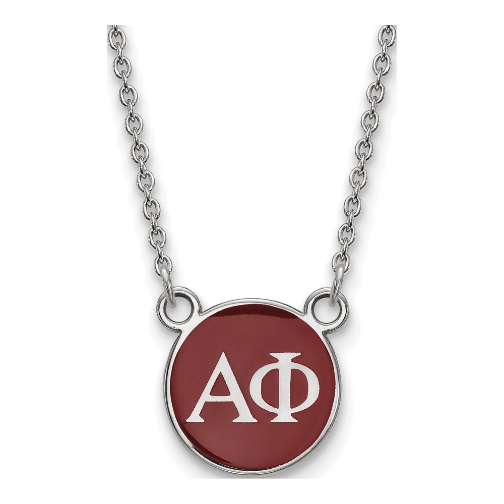 Alpha Phi Sterling Silver Small Sorority Necklace