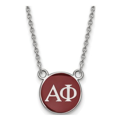 Alpha Phi Sterling Silver Small Sorority Necklace