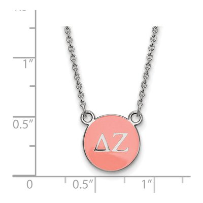 Delta Zeta Sterling Silver Small Sorority Necklace – view 2