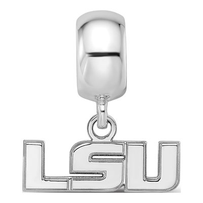 Louisiana State University Sterling Silver Extra Small LSU Dangle Bead – view 4