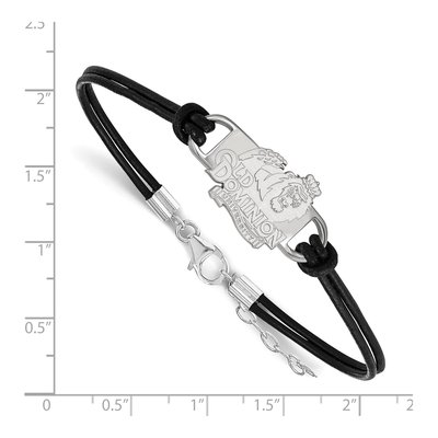 Old Dominion University Sterling Silver Leather Bracelet – view 2