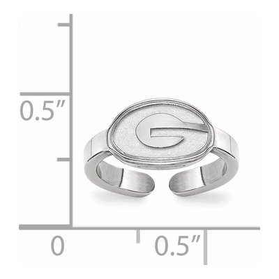 University of Georgia Sterling Silver UGA Toe Letter G Ring – view 5
