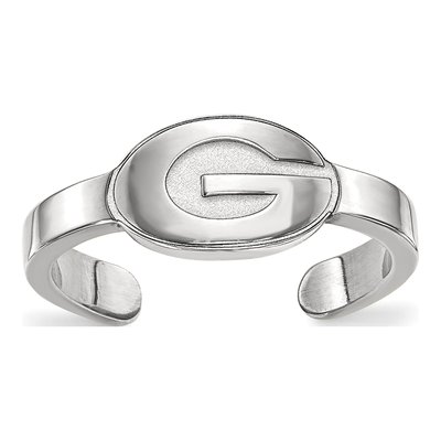 University of Georgia Sterling Silver UGA Toe Letter G Ring