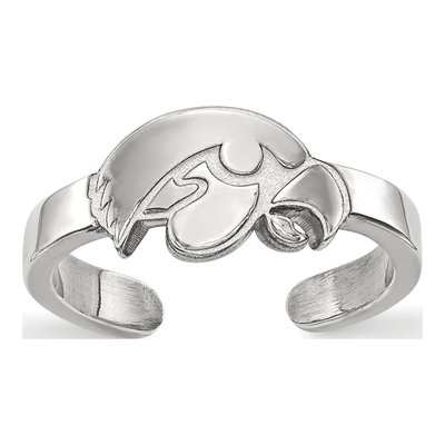 University of Iowa Sterling Silver Hawk Toe Ring