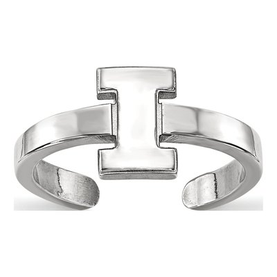 University of Illinois Sterling Silver Letter I Toe Ring