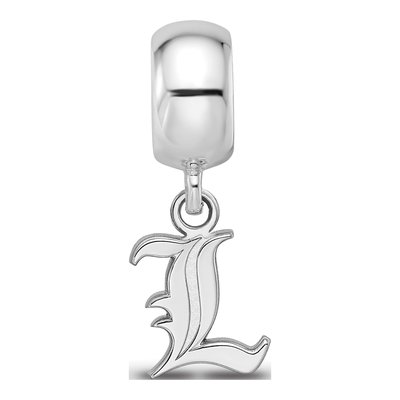 University of Louisville Sterling Silver Extra Small Letter L Dangle Bead – view 4