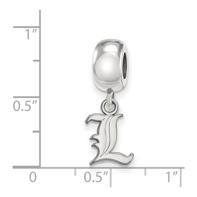 University of Louisville Sterling Silver Extra Small Letter L Dangle Bead – view 5
