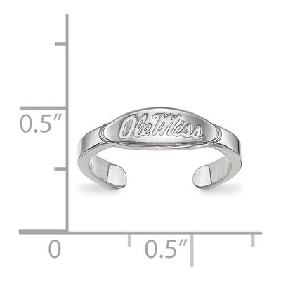 University of Mississippi Sterling Silver Ole Miss Toe Ring – view 5