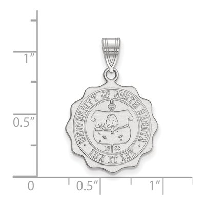 University of North Dakota Sterling Silver Large Crest Pendant – view 2
