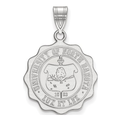 University of North Dakota Sterling Silver Large Crest Pendant