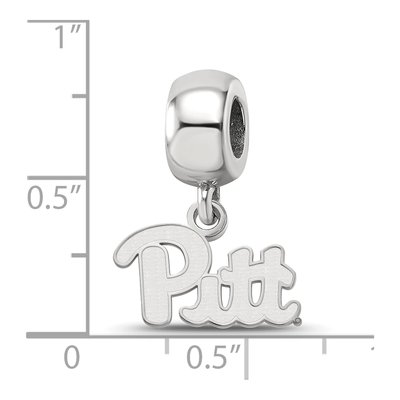 University of Pittsburgh Sterling Silver Extra Small Dangle Bead – view 5