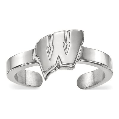 University of Wisconsin Sterling Silver Badgers Toe Letter W Ring