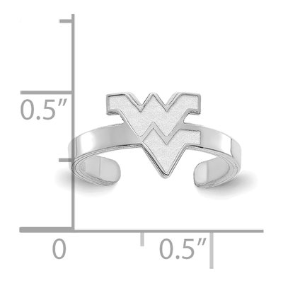 West Virginia University Sterling Silver WVU Toe Ring – view 5