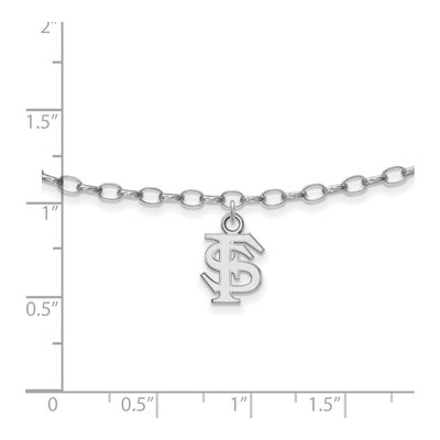 Florida State University Sterling Silver Extra Small Seminoles Anklet – view 2