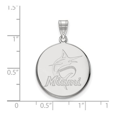 Miami Marlins Sterling Silver Disc Pendant – view 2