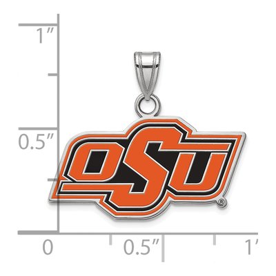 Oklahoma State University Sterling Silver Small O-S-U Pendant – view 2