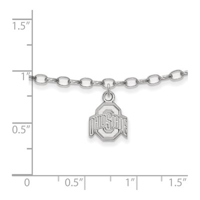 Ohio State University Sterling Silver Extra Small Anklet – view 2