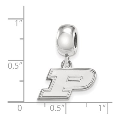 Purdue University Sterling Silver Extra Small Letter P Dangle Bead – view 4