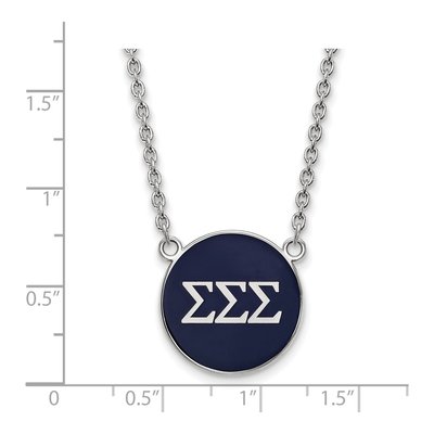 Sigma Sigma Sigma Sterling Silver Pendant Necklace – view 2