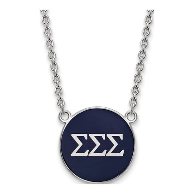 Sigma Sigma Sigma Sterling Silver Pendant Necklace