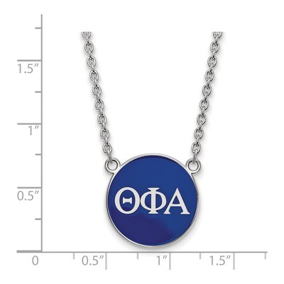 Theta Phi Alpha Sterling Silver Large Sorority Pendant Necklace – view 2