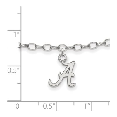 University of Alabama Sterling Silver Extra Small Crimson Tide Anklet – view 2