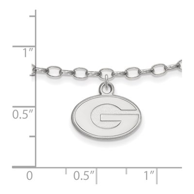 University of Georgia Sterling Silver Extra Small UGA Letter G Anklet – view 2