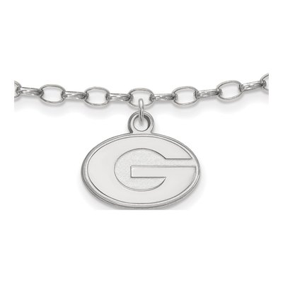 University of Georgia Sterling Silver Extra Small UGA Letter G Anklet