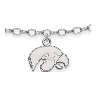 University of Iowa Sterling Silver Extra Small Hawk Anklet