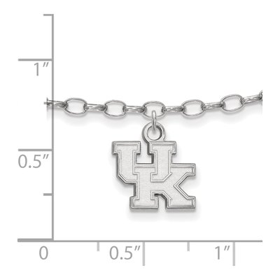 University of Kentucky Sterling Silver Extra Small U-K Anklet – view 2
