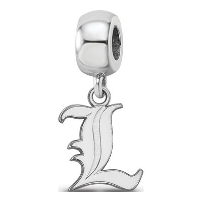 University of Louisville Sterling Silver Small Letter L Dangle Bead