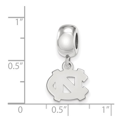University of North Carolina Sterling Silver N-C Extra Small Dangle Bead – view 3