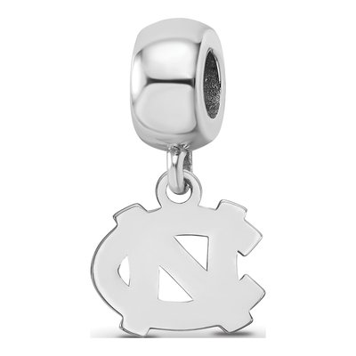 University of North Carolina Sterling Silver N-C Extra Small Dangle Bead