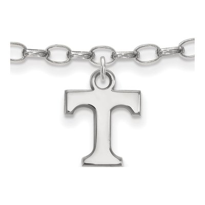 University of Tennessee Sterling Silver Extra Small Letter T Anklet