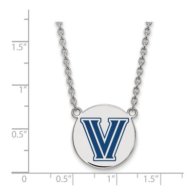 Villanova University Sterling Silver Large Wildcats Letter V Necklace – view 2