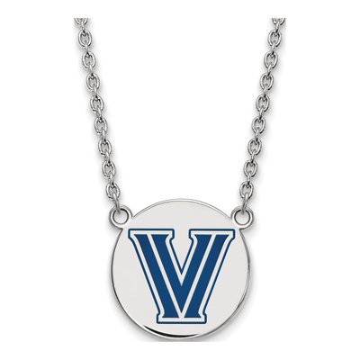 Villanova University Sterling Silver Large Wildcats Letter V Necklace