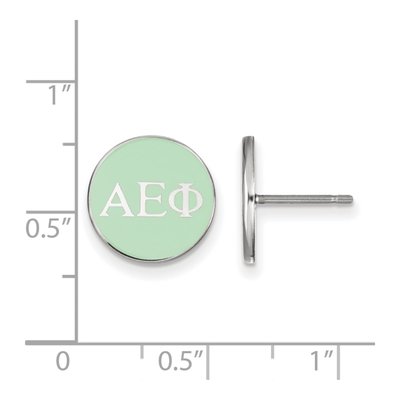 Alpha Epsilon Phi Sterling Silver Enamel Stud Earrings – view 2