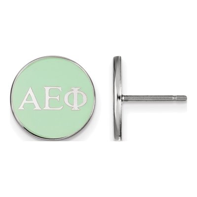 Alpha Epsilon Phi Sterling Silver Enamel Stud Earrings
