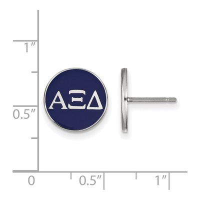 Alpha Xi Delta Sterling Silver Enamel Stud Earrings – view 2