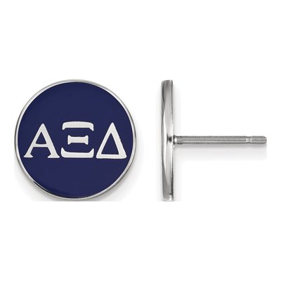 Alpha Xi Delta Sterling Silver Enamel Stud Earrings
