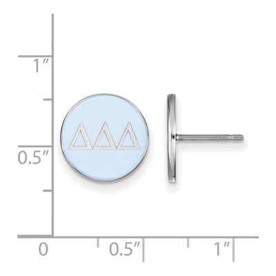 Delta Delta Delta Sterling Silver Sorority Enamel Stud Earrings – view 2
